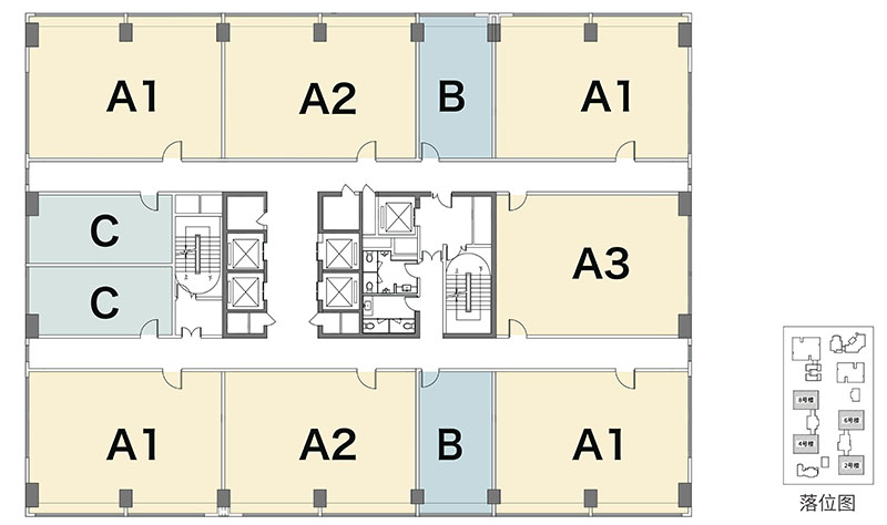 綠地·領(lǐng)海廣場LOFT辦公：建筑面積約 59-162㎡，層高5.4米