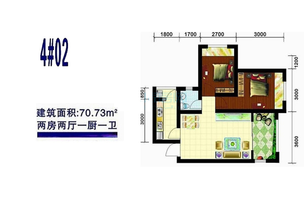 匯航文園·一里海4號樓 70.73㎡