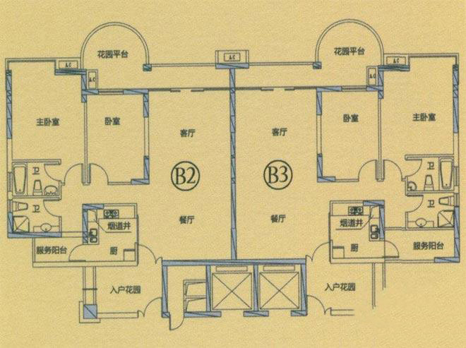 麗晶維港麗晶維港B2戶型圖 2室2廳2衛(wèi) 建面118㎡